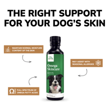Product Image,New Look. Same Product.,Supplement Facts,,THE RIGHT SUPPORT FOR YOUR DOG'S SKIN — Maintain normal moisture content of the skin, Full spectrum of omega fatty acids, May assist with seasonal allergies