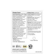 Calming Formula™ product facts label on supplement box panel