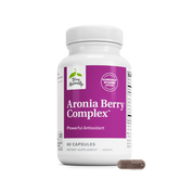 Aronia Berry Complex supplement bottle with purple label and 60 capsules