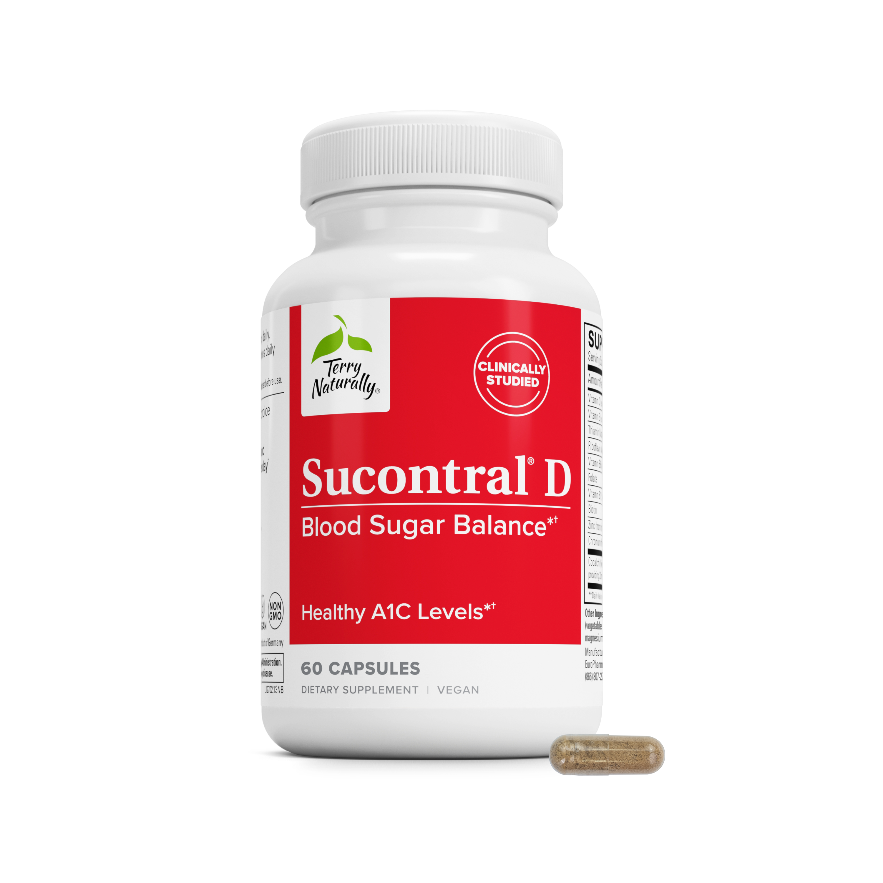 Sucontral® D blood sugar balance*† bottle and pill
