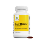 Hair Renew Formula® hair supplement softgel bottle, 60 count, with label