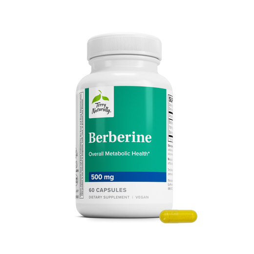 Berberine 500mg bottle and pill