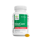 SinuCare™ Extra Strength softgel supplement bottle, eucalyptus, non-drowsy