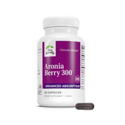Aronia Berry 300 supplement bottle with white cap; 30 capsules label