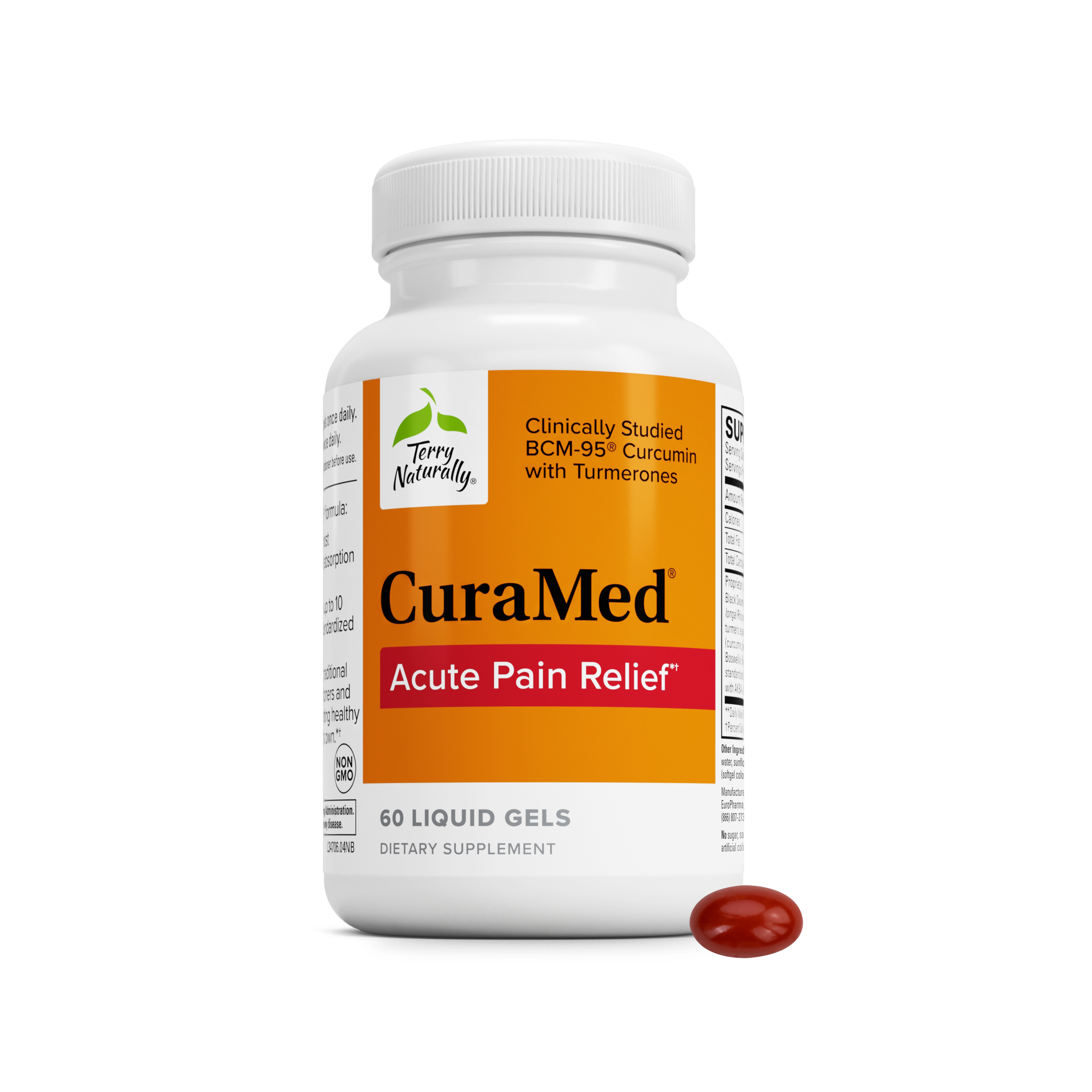 CuraMed Acute Pain Relief*† bottle and pill