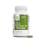 GMT23 Greek Mountain Tea + Bacopa supplement bottle with 30 capsules