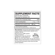 Strontium Supplement Facts label, serving size 2 capsules (vegan)