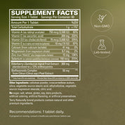 Supplement Facts Recommendations: 1 tablety daily