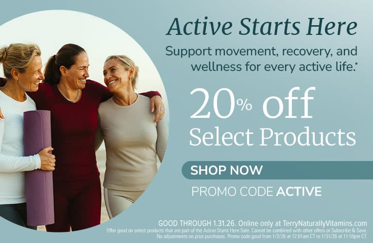 Active Starts Here: 20% off Select Products | Promo Code ACTIVE | Good through 1/31/26