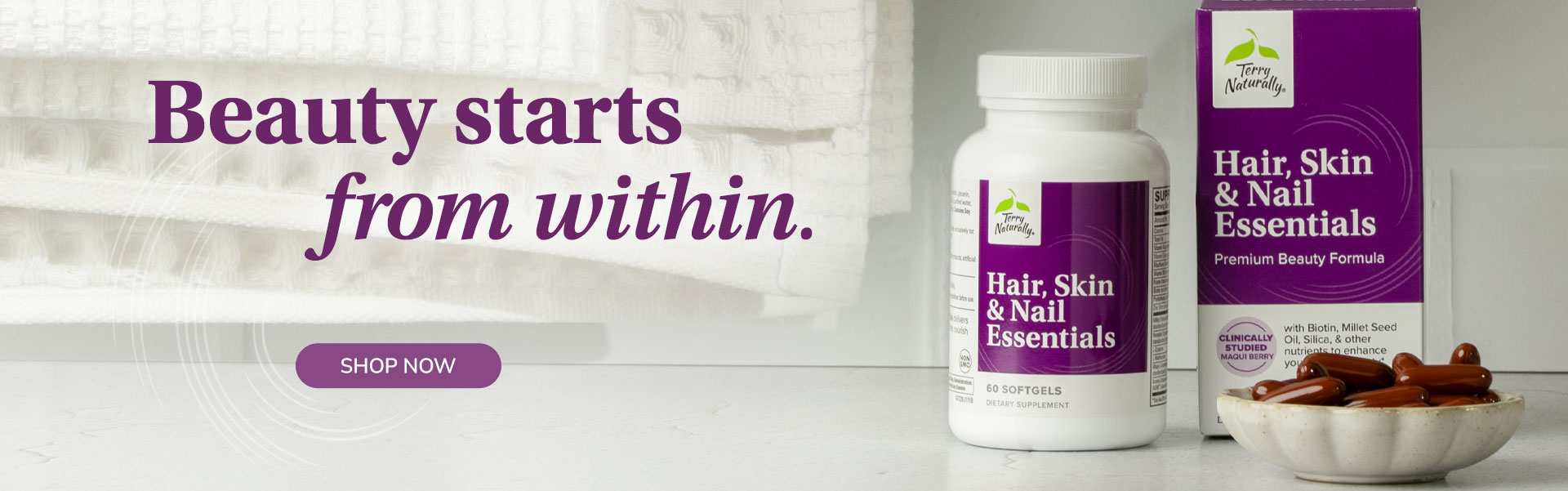 Beauty starts from within with HAIR, SKIN & NAIL ESSENTIALS • SHOP NOW
