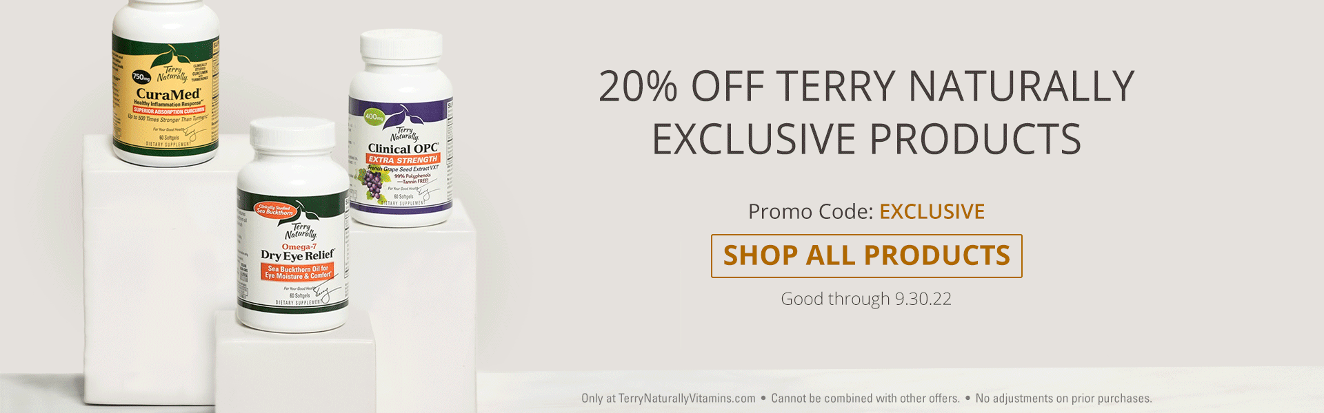 20% Off TERRY NATURALLY EXCLUSIVE PRODUCTS