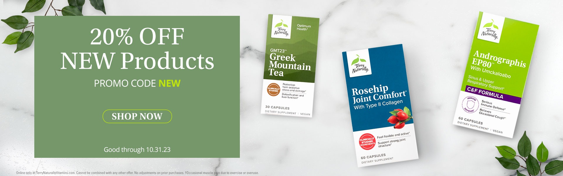 20% Off New Products | Terry Naturally