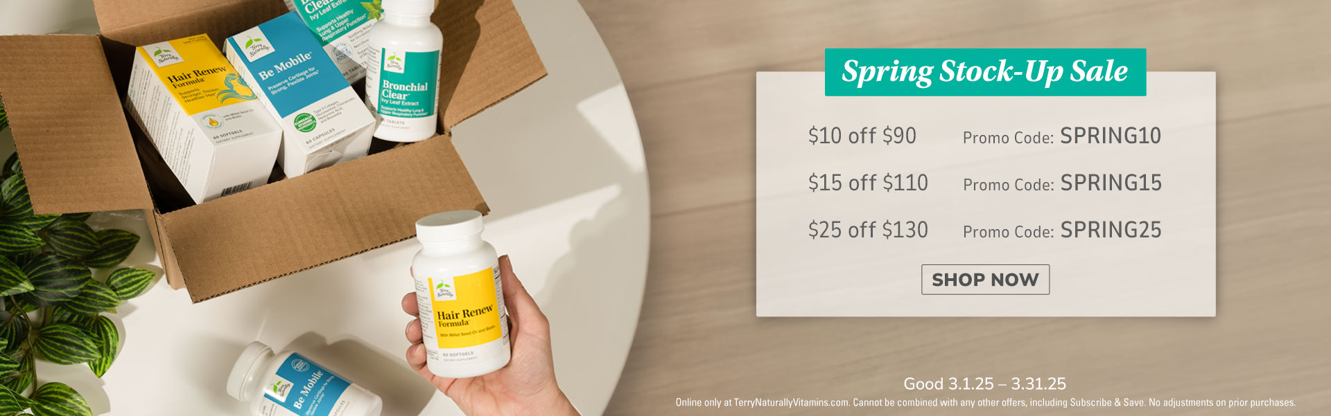 Spring Stock-Up Sale • SHOP NOW • Good 3.01.25–3.31.25