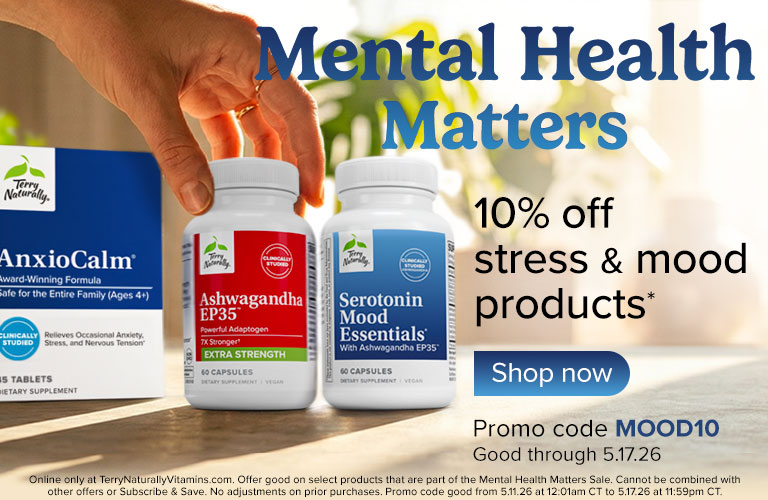 Mental Health Matters 10% off stress & mood products* | promo code: MOOD10 | Good through 5.17.26 SHOP NOW