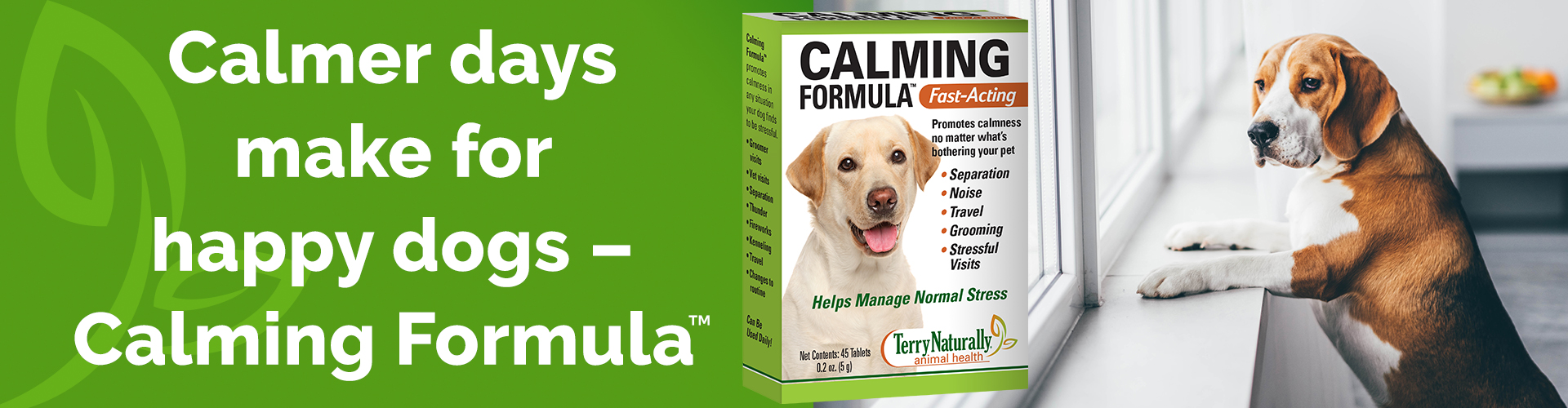 Calmer days make for happy dogs — CALMING FORMULA™