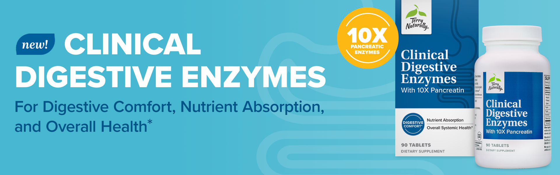 NEW! Clinical Digestive Enzymes • For Digestive Comfort, Nutrient Absorption, and Overall Health*