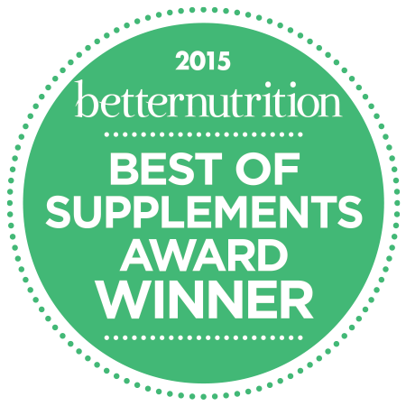 2015 Better Nutrition BEST OF SUPPLEMENTS AWARD WINNER