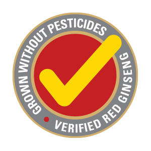 Grown without pesticides • Verified Red Ginseng