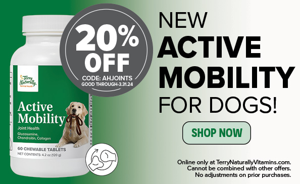 NEW Active Mobility for Dogs! • 20% OFF • Use code: AHJOINTS