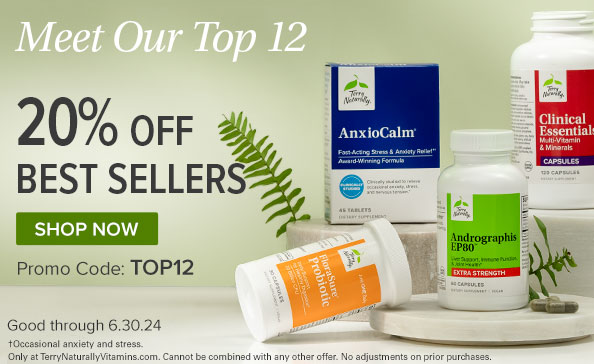 Meet Our Top 12 • 20% OFF BEST SELLERS • SHOP NOW • Promo Code: TOP12 • Good through 6.30.24