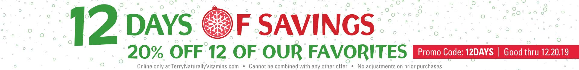 12 Days of Savings 12 Days of Savings